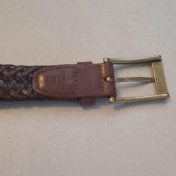 Women's Dockers Brown Woven Belt - Picture 3 of 7